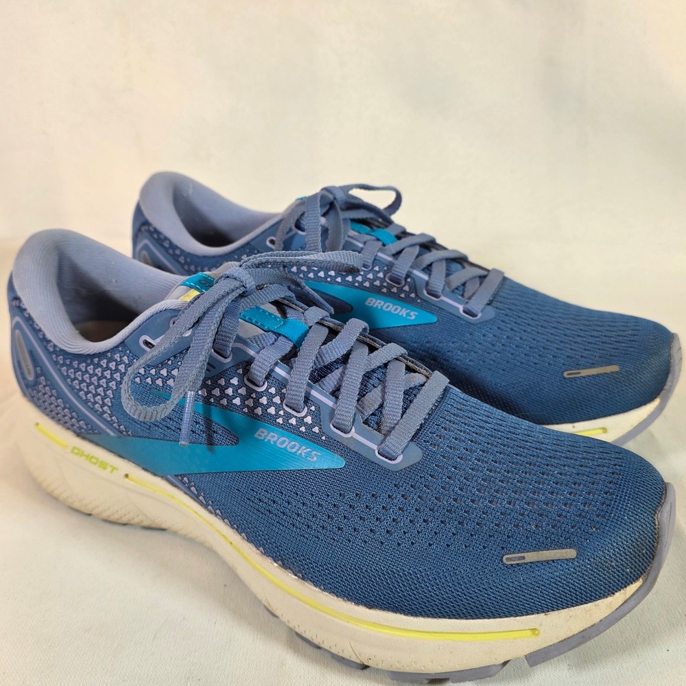 Brooks Ghost 14 Womens 10.5B Running Shoes Blue Teal